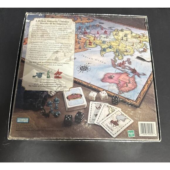 Risk 40th Anniversary Collectors Edition Board Game Hasbro 99% Complete Strategy - Picture 3 of 12